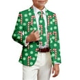 thumbnail image 1 of Vividxx Formal Christmas Suit Jacket For Boys Long Sleeve Button Up Knit Casual Warm Outwear Soft Comfortable Xmas Holiday Printed Party Wear Stylish Design Cozy Winter Jacket 3-4 Years, 1 of 4