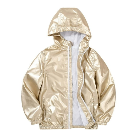 Vividxx Girl Winter Coats Girls Rain Jacket Lightweight Windbreaker Coat With Hood Girls Clothes Party Outerwear Jackets Tops 6
