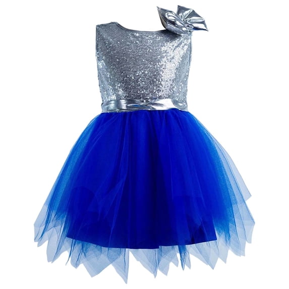 Vividxx Girl's Dresses Girls' Color Sleeveless Party Dress With Cute Round Neck For Kids Stage Performance Ready Lightweight Skirt For Girls 8-10 Years