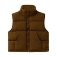 thumbnail image 1 of Vividxx Girl's Winter Coat Jacket Children Stand Vest Boys And Girls Wear Vest Outside Fall Winter Baby Winter Coat Thickened To Wear Horse Clip Outside Coats For Boys And Girls 4-5 Years, 1 of 3