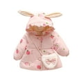 thumbnail image 1 of Vividxx Girl's Winter Coat Jacket Jacket+Bag Windproof Toddler Baby Thicken Girls Warm Coat Hooded Winter Outerwear Girls Coat&Jacket Warm And Cute Winter Wear 6-12 Months, 1 of 7