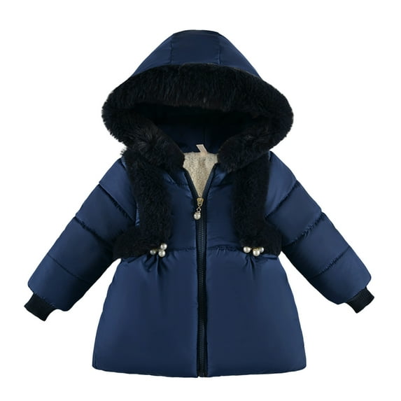 Vividxx Girl's Winter Coat Jacket Kids Winter Baby Jacket Boys Hooded Solid Color Toddler Outwear Zipper Windproof Warm Thick Girls Coat Jacket Toddler Boys Girls Clothes 18-24 Months
