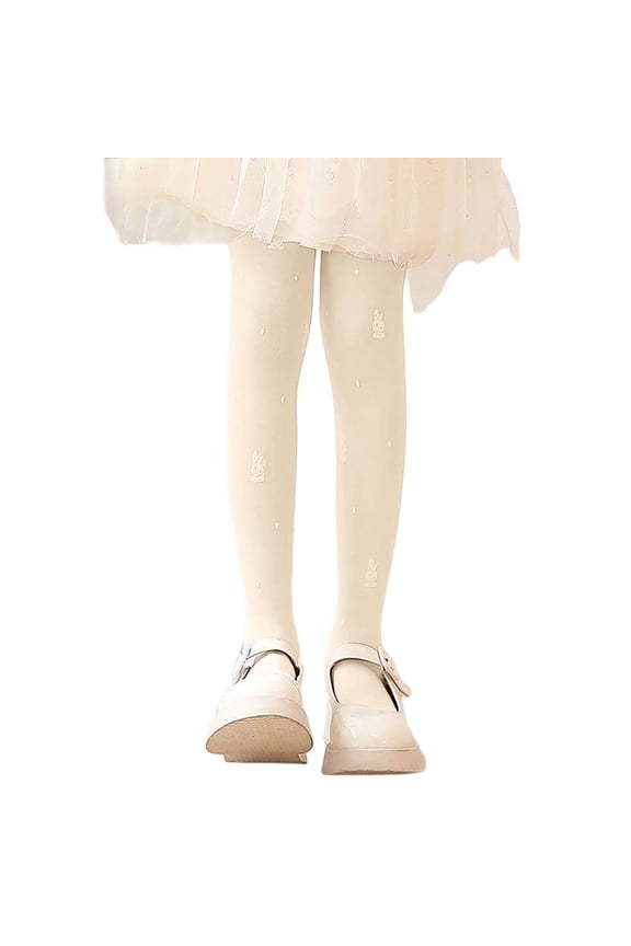 Girls Bunny Printed Tights Summer Soft Breathable Dance Stockings For Kids Comfortable Stretchy Thin Leggings Toddler Soft Pants