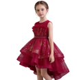 thumbnail image 1 of Vividxx Girls Dress Puffy Gown Sleeveless Gown With Train For Pageant Performance Recital Party 3-4 Years, 1 of 8