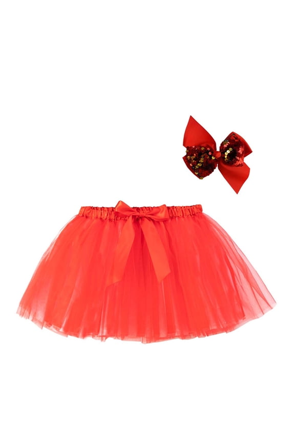 Girls Dresses Enchanting Girls Party Dress With Bow Hair Clip Cute Solid Flutter Sleeve Short Skirt For Festive Occasions Girls Lightweight Elegant Age Appropriate Design 9-11 Years