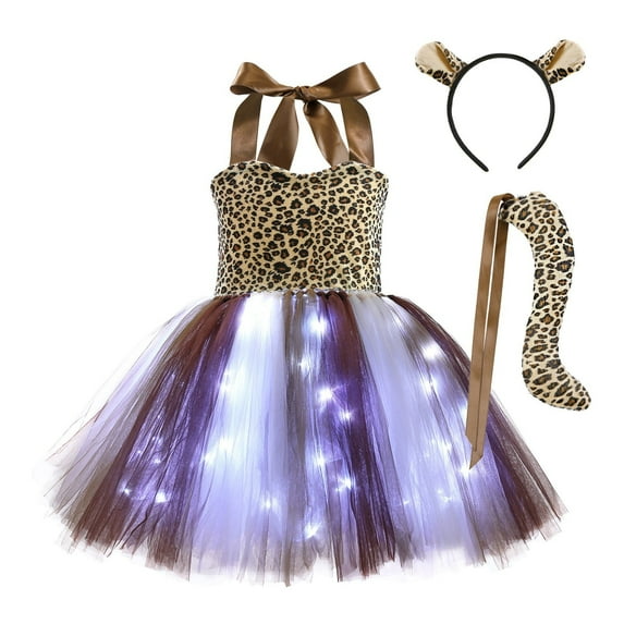 Vividxx Girls Dresses Glow In The Dark Girls Dress With Skirt Illuminating Party Tutu For Kids 10-11 Years