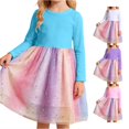 thumbnail image 1 of Vividxx Girls Dresses Long Sleeve Casual Dress Soft Com Fortable Kids Fall Dress for School and Play Daily Wear 140, 1 of 4