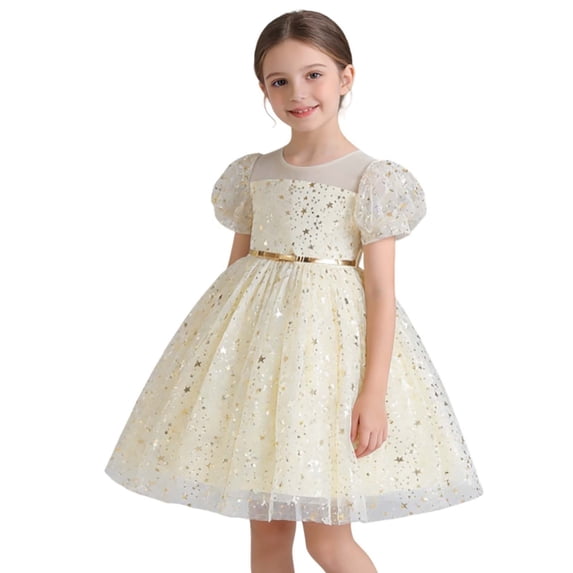 Vividxx Girls Dresses Tutu Gown With Sleeves For Birthday Party Pageant Performance And 4-5 Years