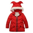 thumbnail image 1 of Vividxx Girls Jacket Toddler Kids Baby Girls Warm Winter Snowsuit Jacket Outerwear Clothes Zipper Thick Removable Hooded Snow Wear Coat Outwear Warm Autumn Winter Coat 1-2 Years, 1 of 3