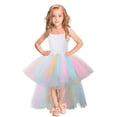 thumbnail image 1 of Vividxx Girls Party Dresses Elegant Tutu Dress With Bow For Toddler Kids Performance Outfits Sets Summer Formal Wear Solid Color O-Neck Classic Dailywear, 1 of 5