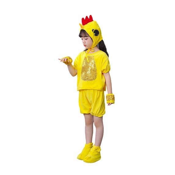 Vividxx Girls Performance Outfits Sets Stage For Kids Dance Recital Party Show Summer Elastic Waist Tops Pants Hat Gloves Shoes Solid Color Toddler Soft Dailywear