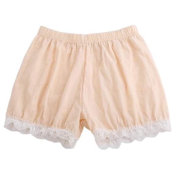 Vividxx Girls Shorts For Everyday Wear Lace Trim Comfortable Loose Fit Underwear Summer Thin Breathable Home Shorts Age 4 16 Solid Color Toddler Boho Panties