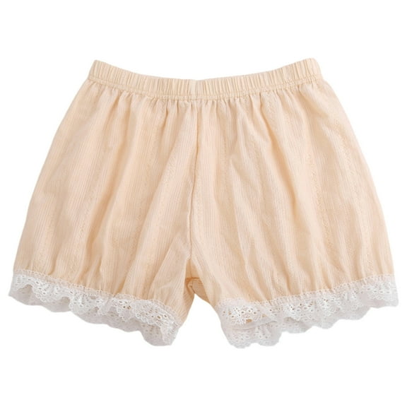 Vividxx Girls Shorts For Everyday Wear Lace Trim Comfortable Loose Fit Underwear Summer Thin Breathable Home Shorts Age 4 16 Solid Color Toddler Boho Panties