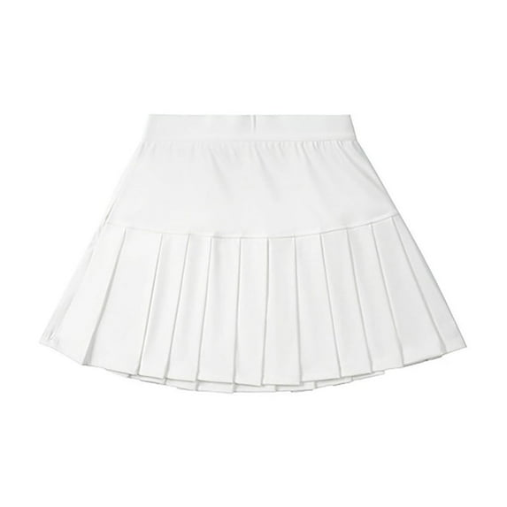 Vividxx Girls Solid Color Sports Skirt Half Skirt Tennis Skirt Casual Versatile Pleated Skirt Pants For Children 5-14 Years Old Toddler Relaxed Fit Dailywear