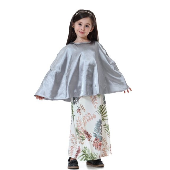 Vividxx Girls Southeast Asian Leaf Print Batwing Tops And Dress Sets Casual Outfits Sets For Daily Wear Summer Clothes For Kids Age 3-15 Toddler O-Neck Relaxed Fit Dailywear