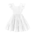 thumbnail image 1 of Vividxx Girls Summer Dresses Casual A-Line Toddler Dress With Elastic Waist For Outdoor Play And Daily Wear Solid Color O-Neck Fashionable Sundress, 1 of 5