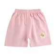 thumbnail image 1 of Vividxx Girls Summer Shorts Elastic Waist Casual Play Shorts For Newborn 1-6 Years Comfortable Breathable Kids Beach Shorts For Daily Wear Solid Color Trendy Bottoms, 1 of 3