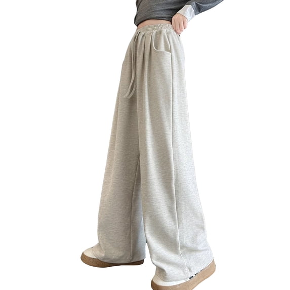 Vividxx Girls Sweatpants Drawstring Elastic Waist Sweatpants With Pockets Solid Color Casual Active Joggers Classic 6-7 Years