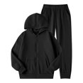 thumbnail image 1 of Vividxx Girls Winter Outfits Lined Hoodie Pants Set For Kids Cozy Warm Pullover Tracksuit Casual Playwear For Toddler 12Y, 1 of 2