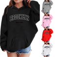 thumbnail image 1 of Vividxx Hoodies For Girls Casual Letter Print Long Sleeve Hoodies Cute Oversized Pocket Hooded Sweatshirt Comfortable 4-5 Years, 1 of 5
