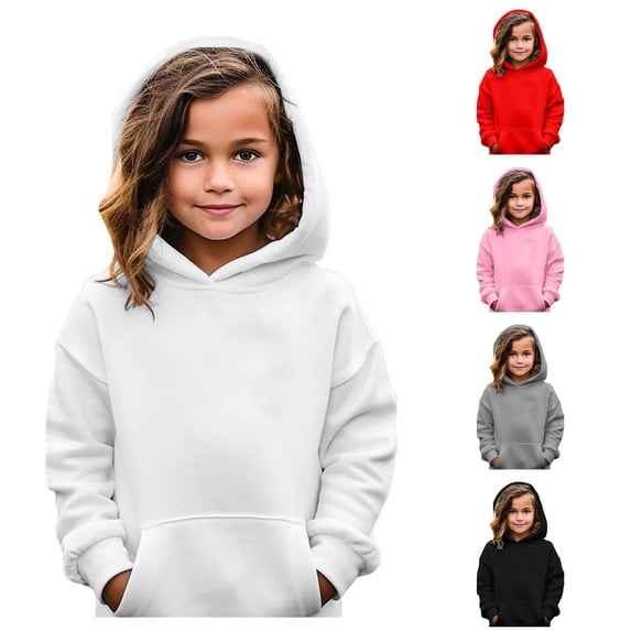 Vividxx Hoodies For Girls Casual Long Sleeve Hoodies Cute Oversized Pocket Hooded Sweatshirt Comfortable 4-5 Years