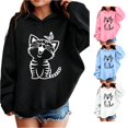 thumbnail image 1 of Vividxx Hoodies For Girls Fashionable Cartoon Print Long Sleeve Hooded Sweatshirts Kids Casual Pullover Autumn Outerwear Streetwear 4-5 Years, 1 of 4