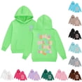 thumbnail image 1 of Vividxx Hoodies For Girls Letter Print Hooded Sweatshirts With Pocket Toddler Kids Long Sleeve Hoodie Jacket Comfortable 8-9 Years, 1 of 4