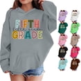 thumbnail image 1 of Vividxx Hoodies For Girls Long Sleeve Letter Print Pocket Pullover Casual Hooded Sweatshirts For School Fashion Clothes 2-3 Years, 1 of 4