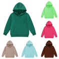 thumbnail image 1 of Vividxx Hoodies For Girls Toddlers Long Sleeve Hooded Sweatshirts Solid Color Kids Pullovers Top Comfortable Everyday Wear Classic 3-4 Years, 1 of 5
