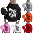thumbnail image 1 of Vividxx Hoodies For Girls Long Sleeve Soft Sweatshirt Letter Print Kids Cute Pullovers Top Fashion Casual Hoodie For Fall Winter Trendy Fashion 12-13 Years, 1 of 4