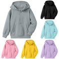thumbnail image 1 of Vividxx Hoodies For Girls Zip Up Hooded Sweatshirt Long Sleeve Pullover Casual Outerwear Soft Kids Athletic Jacket For School Daily Wear Comfortable Streetwear 9-10 Years, 1 of 2