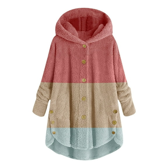 Vividxx Jackets For Women Stylish Outerwear With Button Detail Color Design And Hooded Style For Fashion Clothing