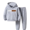 thumbnail image 1 of Vividxx Kids Boys Clothes Boys Hooded Sweatshirt And Jogger Set Cartoon Printed Casual Outfit For Kids Comfortable Loungewear Athletic Play Clothes 7-8 Years, 1 of 3