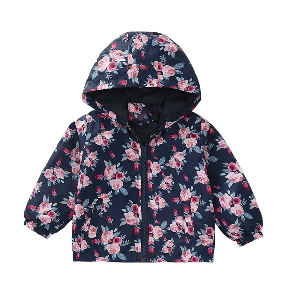 Vividxx Kids Boys Girls Coats Hooded Prints Jacket Windproof Zipper Outwear O-Neck Breathable Outwear