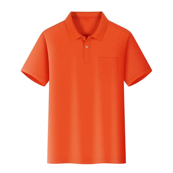 Vividxx Kids Boys Girls Short Sleeve Polo Shirt With Pocket Button Closure Comfortable & Soft Fabric Solid Color Toddler Lapel Tops Holiday Dailywear