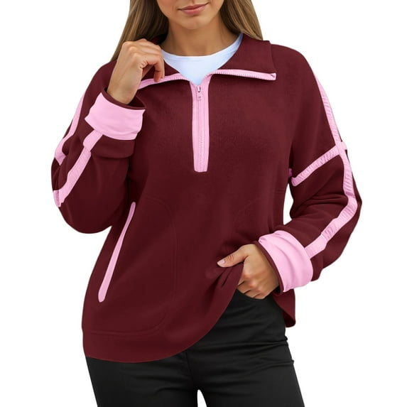 Vividxx Long Sleeve Stand Neck Pullover Casual Color Soft Comfortable Athletic Streetwear Fashion Fashion Clothing
