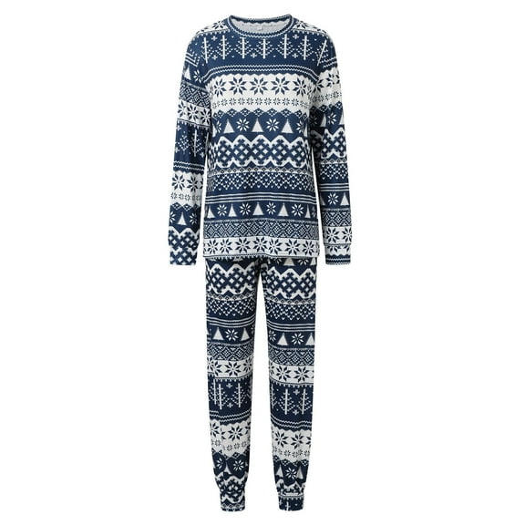 Vividxx Matching Family Pajamas Women Christmas Printed Pajamas Set Home Clothes Long Sleeve Top Trousers 2 Piece Set For Mom Holiday Nightwear