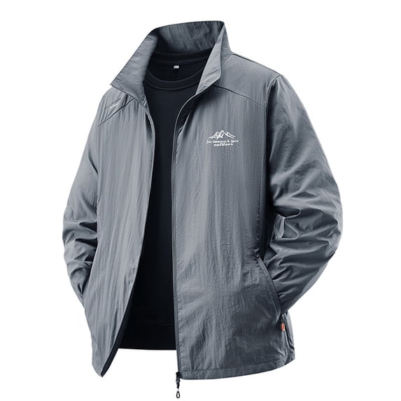 Vividxx Men's Anoraks Lightweight Breathable Windbreakers For Daily Casual Outdoor Activities Workwear Style With Stand Collar