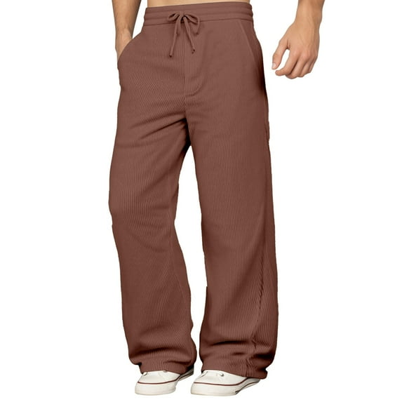 Vividxx Men's Casual Pants Retro Loose Corduroy Sweatpants Style Fashionable Relaxed Sports Long Trousers For Men