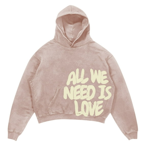 Vividxx Men's Colorful Sweatshirt Hop Letter Print Oversize Hoodie Casual Baggy Gothic Pullover Hoodie Long Sleeve