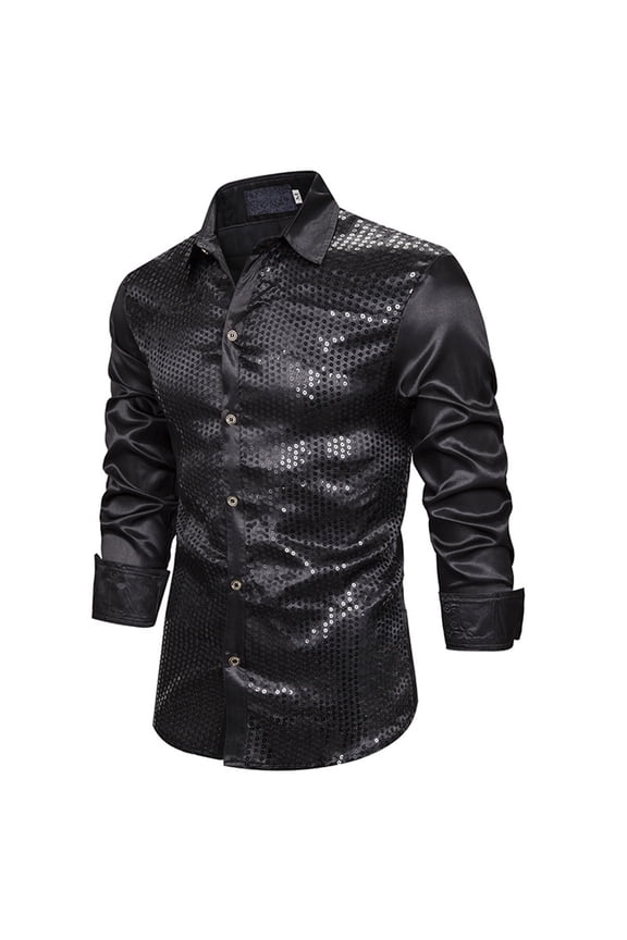 Men's Shirts German Male Carnival Cool Glitter Hot Stamped Dance Dress Shirt Fashion
