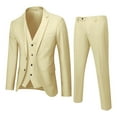 thumbnail image 1 of Vividxx Men's Suit Slim 3 Piece Suit Business Wedding Party Jacket Vest & Pants Trousers, 1 of 3