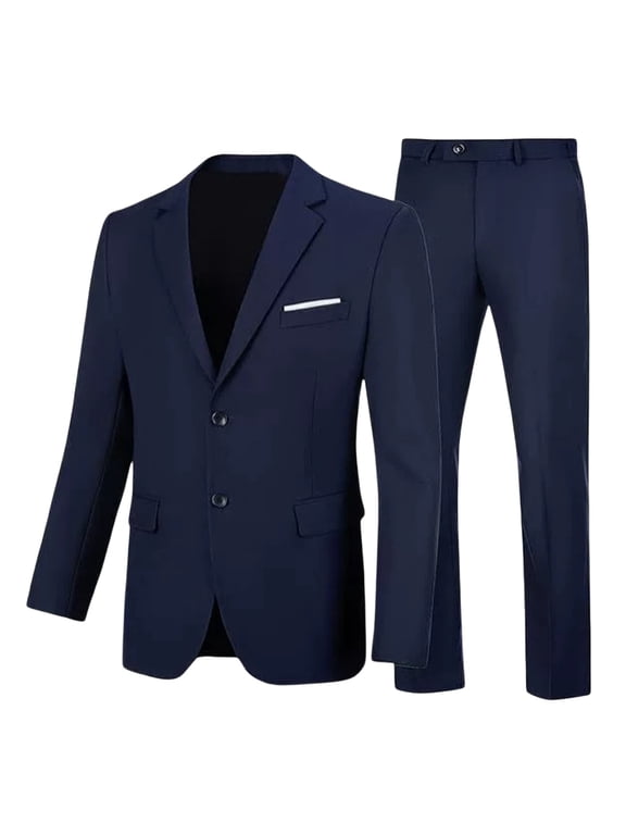 Men's Suits 2 Piece Set And Pants Business Casual Formal Wear Slim Fit Wedding Outfit Comfortable Stylish Trousers