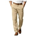 thumbnail image 1 of Vividxx Mens Casual Pants Male Dress Pants Trousers Summer Pants Beach Pants Front Pocket Straight Leg Plain Comfort Breathable Formal Business Holiday Fashion Basic Pants Solid Color Classic, 1 of 8