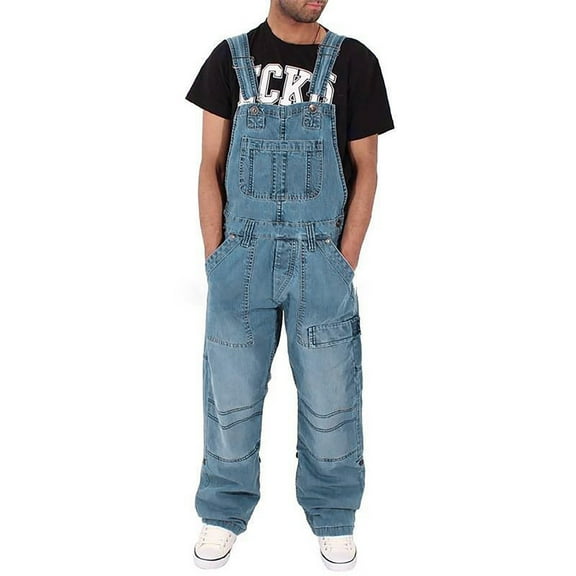 Vividxx Mens Pants Versatile Overalls Male Denim Suspenders Fashion Pocket Baggy Jeans Solid Color Male Overall Jean Romper Trousers Leisure