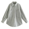 thumbnail image 1 of Vividxx Minimalist Soft Shirt Style Coat With Large Pockets Fashionable Outerwear For Casual And Wear Comfortable, 1 of 4