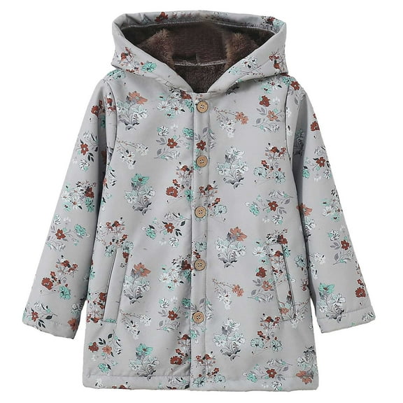 Vividxx Boys Girls Winter Prints Coats Hooded Jacket Wear Thicken Windproof Zipper Warm Outwear O-Neck Cute Outwear
