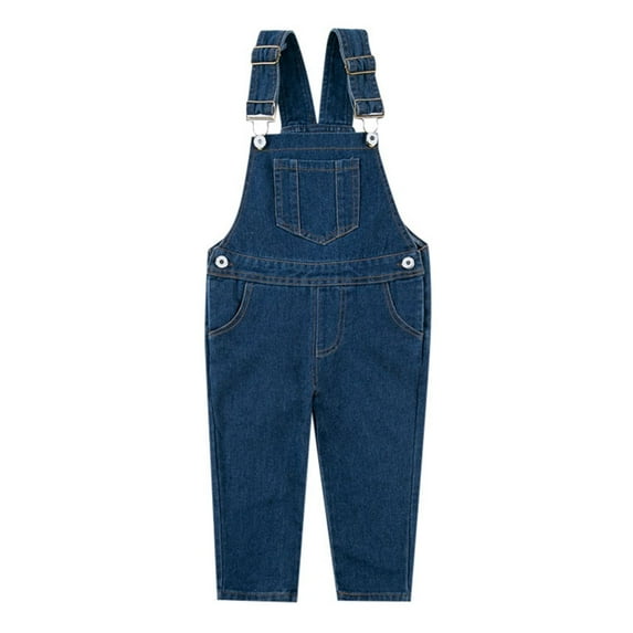 Vividxx Pants For Girls Casual Boys' And Girls Denim Shoulder Jumpsuits Children 3-4 Years