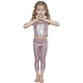 thumbnail image 1 of Vividxx Pants For Girls Stripe Leggings Performance Dance Pants Stretchy Straight Leg Trousers Stage For Kids 9-10 Years, 1 of 4