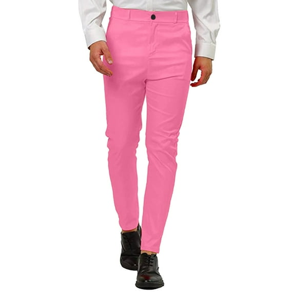 Vividxx Pants For Men Business Trousers Solid Color Button Large Size Refreshing Comfortable Casual Trousers Fashion